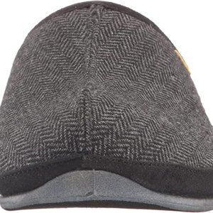 Deer Stags Mens WHEREVER Closed Toe Slip On Slippers, Black, Size 14.W